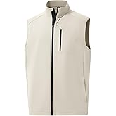 M MAELREG Mens Vests Outerwear Windproof Lightweight Softshell Vests Zip Pockets Sports Sleeveless Jacket Golf Vests for Men