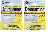 Dramamine Motion Sickness Relief Original Formula, 50 mg, 12 Count 2-Pack