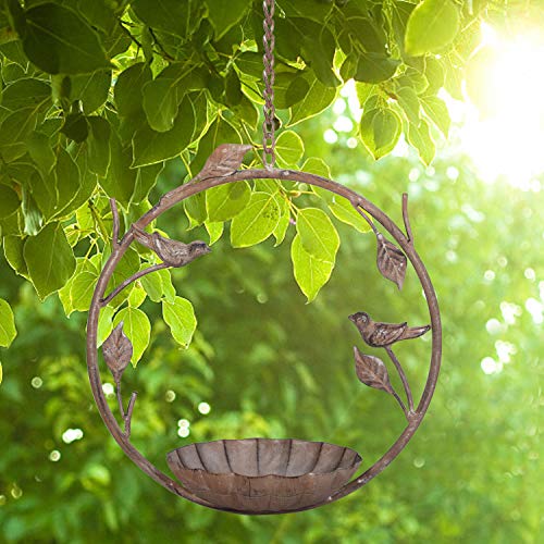 Tenforie Bird Feeder Hanging Tray, Seed Tray for Bird Feeders/Bird Bath, Attractive & Long Lasting, Outdoor Garden Backyard Decorative Great for Attracting Pet Hummingbird Feeder