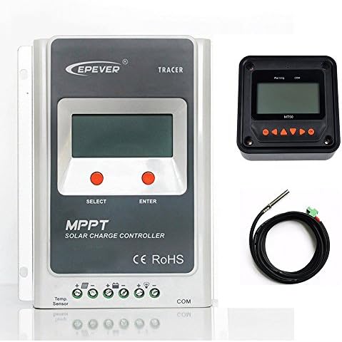 ZHC MPPT Solar Charge Controller 30A+MT50 Monitor+Temp.Sensor