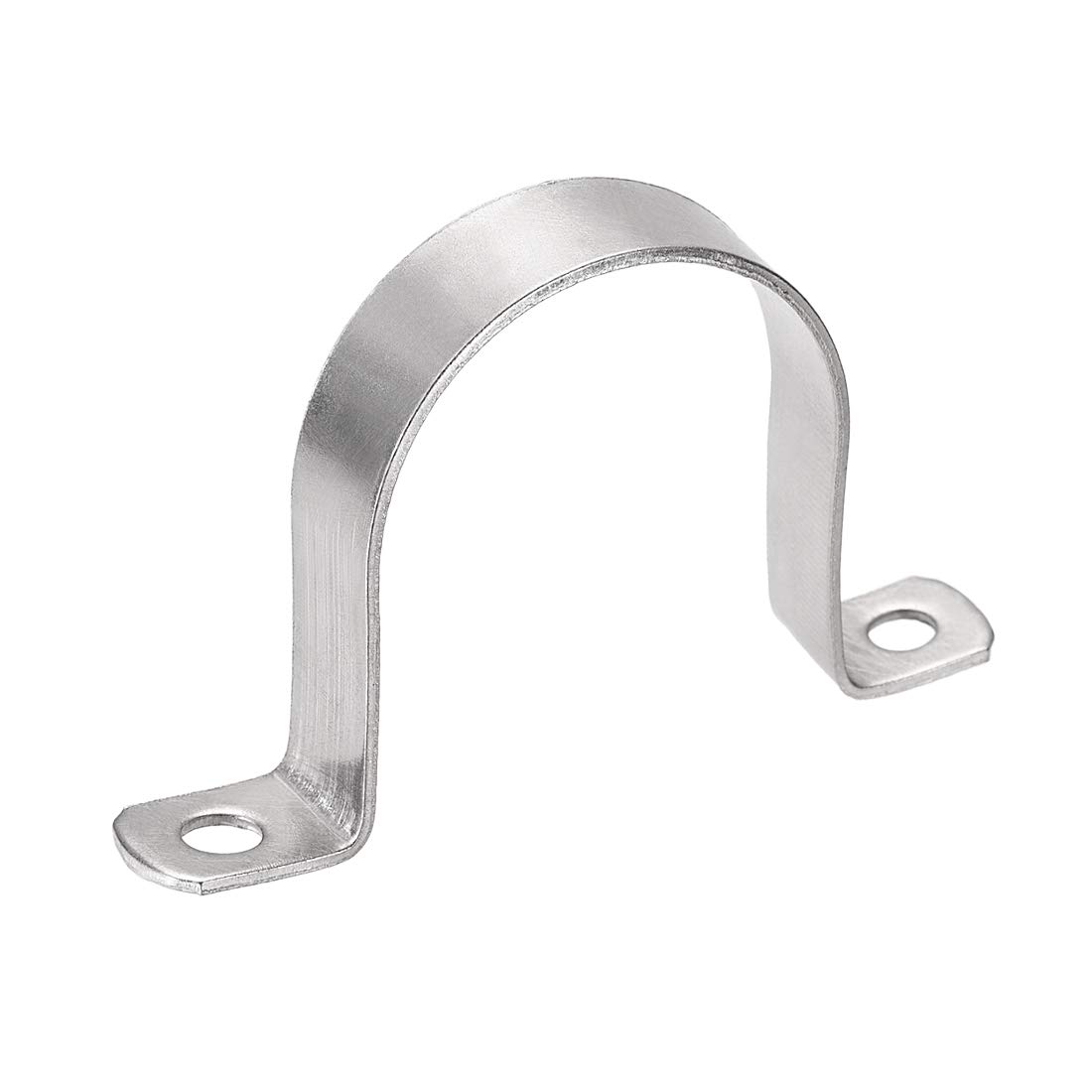sourcing map 63mm(2.5") Rigid Pipe Strap, 2 Holes Tube Straps 304 Stainless Steel Tension Tube Clamp 2pcs