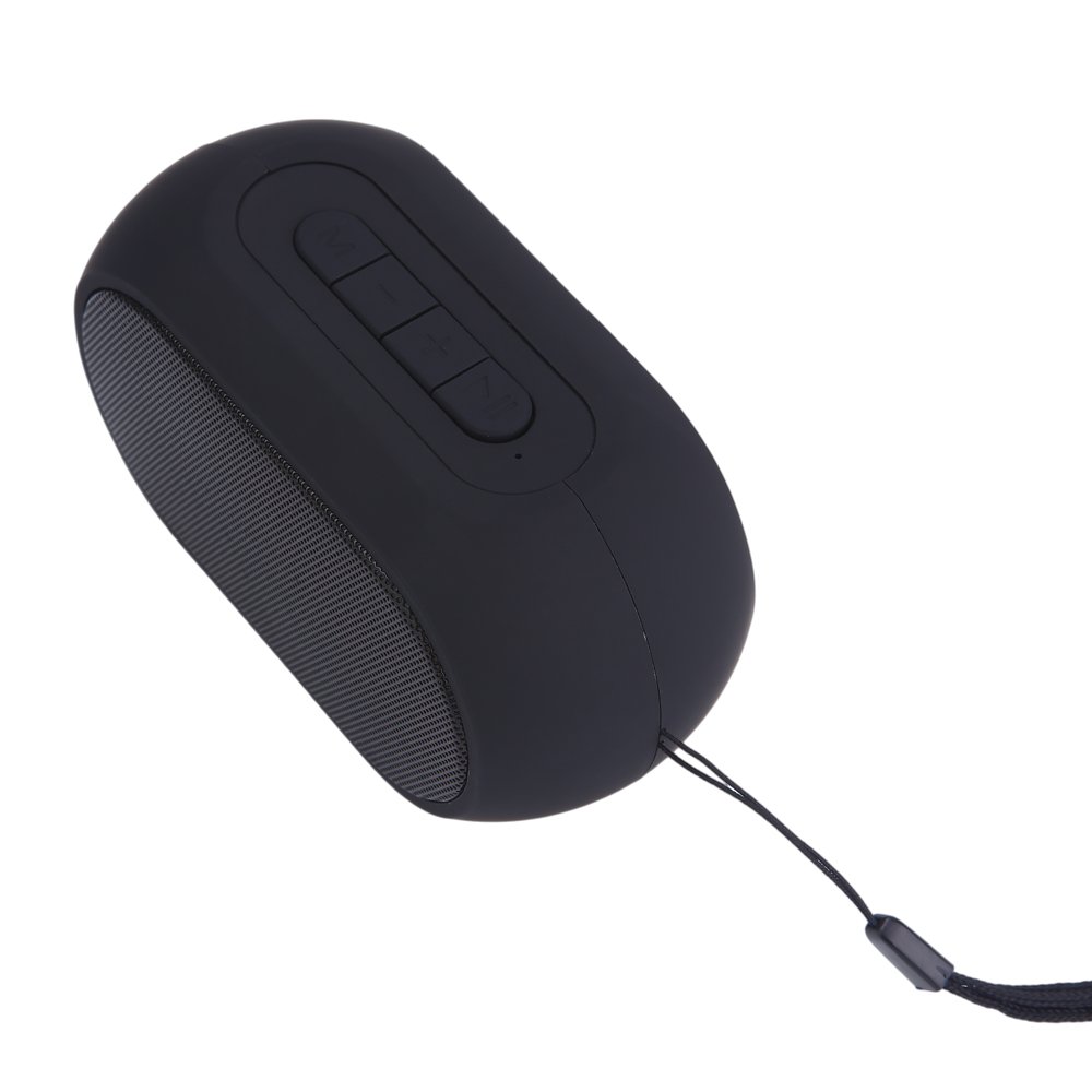 Alfway Mini LED Speaker, Portable Wireless Speakers 4.1 with Waterproof, FM Radio, 5W Bass Sound, Bluetooth speaker with Built in Speakerphone for Yoga,Party,Travel, Outdoor (Black)