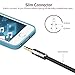 Keluoer Slim 3.5mm Premium Auxiliary Audio Cable AUX Cable for Headphones, iPods, iPhones, iPads, Home / Car Stereos and More (Black) (1M / 3Feet)