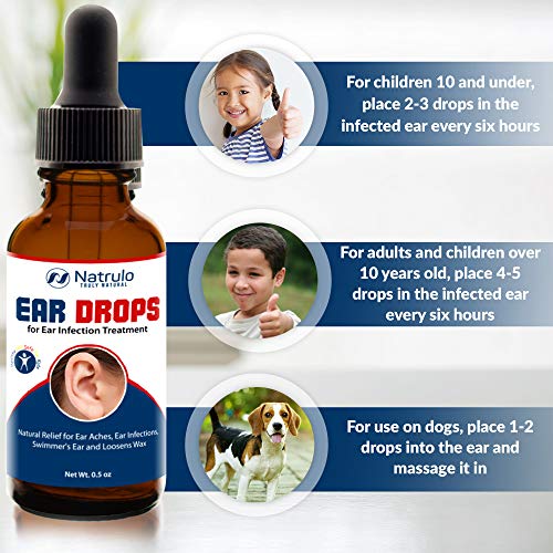 Natural Ear Drops for Ear Infection Treatment Organic Ear Drops for Adult, Kids, Baby, Dog
