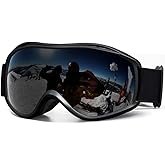 AVV Ski Goggles UV Protection, Anti-Fog Snowboard Snow Goggles OTG for Men Women Adults & Youths