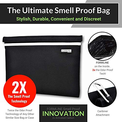 FORMLINE Smell Proof Bag (12"x"9) with Double the Odor Proof Technology