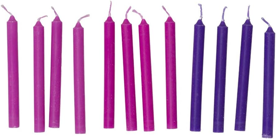 GoodLight Paraffin-Free Vegan Birthday Candles, Pink & Purple: Home Improvement