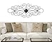 Bellaa 23226 Scrolled Metal Wall Art Medallion Plaque Oblong Living Room Home Decoration