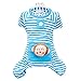 PanDaDa Small Pet Dog Stripes Pajamas Coat Cat Puppy Clothes Apparel Clothin...