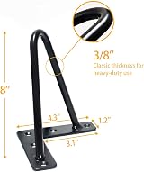 Signstek 8 Inch Heavy Duty Hairpin Furniture Legs Black 4PCS view 4