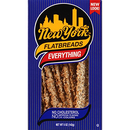 New York All Natural Flatbreads, Everything, 5 Ounce (Pack of 12) (Best Bread Basket Nyc)