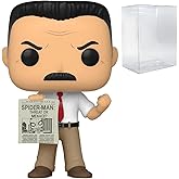 POP Marvel: Spider-Man - J. Jonah Jameson Exclusive Funko Vinyl Figure (Bundled with Compatible Box Protector Case), Multicolored, 3.75 inches