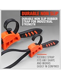 HORUSDY   Llave de correa ajustable de 2 piezas, llave de agarre, llave de filtro, llave de aceite, llave de fontanería, llave de fontanería