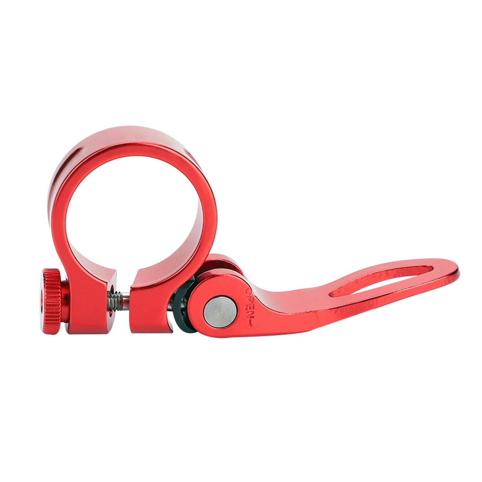 Seat Post Clamp, Aluminum Alloy Bicycle Locking Clamp Quick Release for 27.2/28.6MM Seat Post (31.8mm-Red) Red Seat Post Clamp Quick Release Seat Post Clamp Adjustable Red Bike Seat Clamps