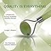 JJ ELLIE Premium Quality Jade Stone Roller, 100% Natural Jade, Anti Aging, Face and Neck Massage Skin Care - Rejuvenating Facial Therapy Tool, Double Head Rollers – Includes Instruction Guide