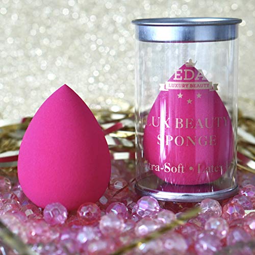 EDA LUXURY BEAUTY PINK BEAUTY SPONGE Professional Blender Flawless Makeup Sponge Blending Liquid Foundation Concealer Cream Blush Contour Powder Extra Smooth Puff Non Latex & Vegan 1 EDA LUXURY BEAUTY PINK BEAUTY SPONGE Professional Blender Flawless Makeup Sponge Blending Liquid Foundation Concealer Cream Blush Contour Powder Extra Smooth Puff Non Latex & Vegan