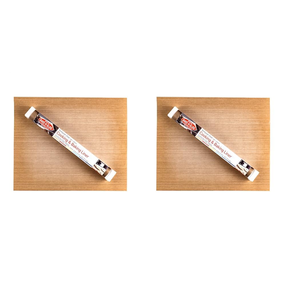 Bake-O-Glide STD0150 Non Stick Reusable Cooking/Baking Sheet, Brown (Pack of 2) — image 1