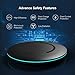 Fast Wireless Charger, MelkTemn 10W Wireless Charging Pad iPhone X/iPhone 8/8 Plus, Samsung Galaxy Note 8/Note 5/S8/S8+/S7 Edge/S6 Edge Other Qi Enabled Device (Black)