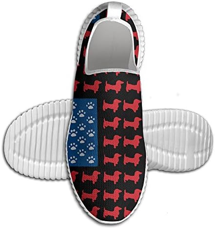 Dachshund Usa Flag Lightweight Breathable Casual Sports Shoes Fashion Sneakers Walking Shoes 42