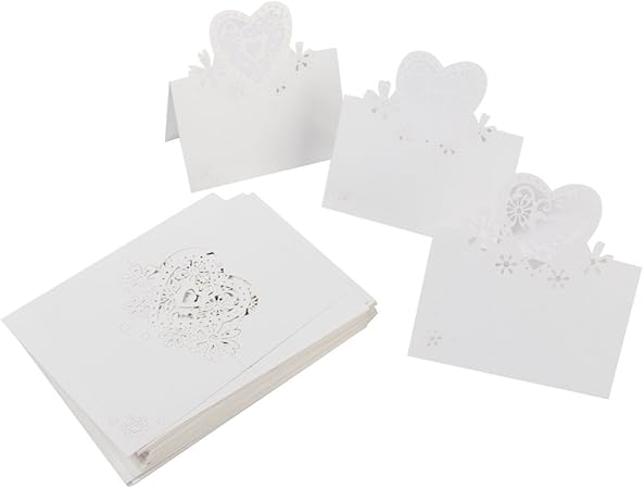 Amazon Co Jp Phenovo プレイスカード 結婚式用 ウェディングパーティー ハードパターン 50ペア 折り畳み式 おもちゃ