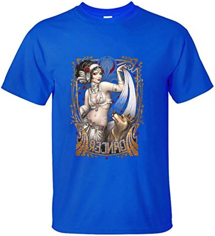 Dancing with wolves - Tribal belly dance Mens T-Shirt Size L Blue