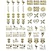 100+ pcs Bachelorette Party Tattoos/Bride Flash Tattoo (8 Sheets) Perforated Temporary Metallic Gold Tattoos Quick Bridal Shower Party Favor Decorations: Bride Tribe, Bridesmaid, Maid of Honor, Funny