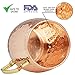 Copper Mugs Moscow Mule-Gift Set Of 4- By B.WEISS Handmade Hammered Copper Cups 100% Pure Copper Comes in an elegant gift box+Bonus: 4 copper straws+4 copper coasters