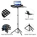 Moukey Sheet Music Stand MMS-2 Portable Travel Metal Adjustable Folding Music Stand With Stand Light Carrying Bag Black