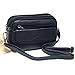 Mens Waist Pack Small Messenger Bags Tactical Mobile Phone Pouch Leather Travel Bags Cases Holsters (Black WK4EN)