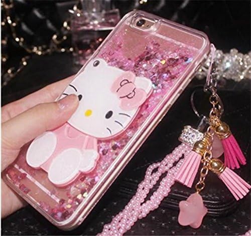 iPhone 6 Phone Case,Luxury Bling Glitter Flowing Liquid Quicksand Cartoon Cat Mirror Cover Case For iPhone 6/6S 4.7 inch,NO1