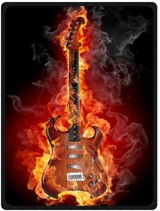 Guitar,Guitar Art,Art of Guitar Fleece Blankets and throws 58 X 80 inch (Large)