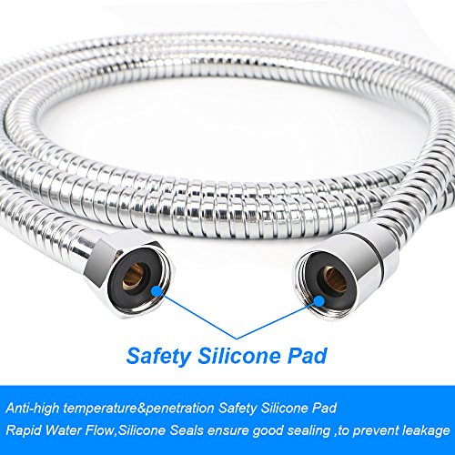 BOSNELL Steel Bath Handheld Shower Hose Replacement Flexible 6.5ft