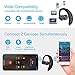 YUWISS Bluetooth Headset [36Hrs Playtime, 2 Batteries, V4.2] Wireless Bluetooth Earpiece for Cell Phone Noise Canceling Car Earbuds Headphones with Mic Compatible with iPhone Samsung Android (Black)