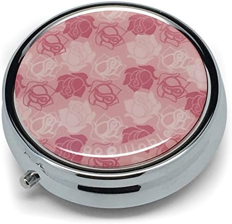 GoPillable Pill Box/Pill Case for Purse or Pocket - Rose Pill Box/Pill Case Featuring Three compartments Perfect for Carrying Medication in Pocket or Purse