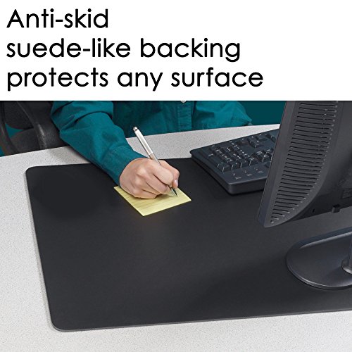 Artistic 12" x 17" Rhinolin II Ultra-Smooth Writing Pad Desk Mat with Exclusive Microban Antimicrobial Protection, Black - Thumbnail 5