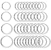 80 Pieces Round Flat Key Chain Rings Metal Key Rings Split Key Rings for Home Car Keys Organization,Arts(Four Sizes)