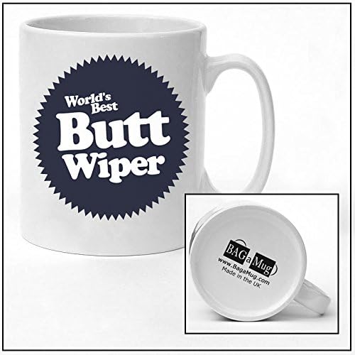 Butt Wiper Blue Mug New Quick and Easy Funny Office Style Ceramic Tea and Coffee Mug