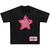 Verdusa Men's Graphic T Shirts Drop Shoulder Vintage Short Sleeve Casual Tee Tops