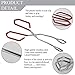 11’’ Premium Stainless Steel Scissor Tongs Extra Long by Okey Kitchen | Great Scissors Tongs For Kitchen, Food, Cooking, Baking & BBQ (2 Scissor Tongs 11