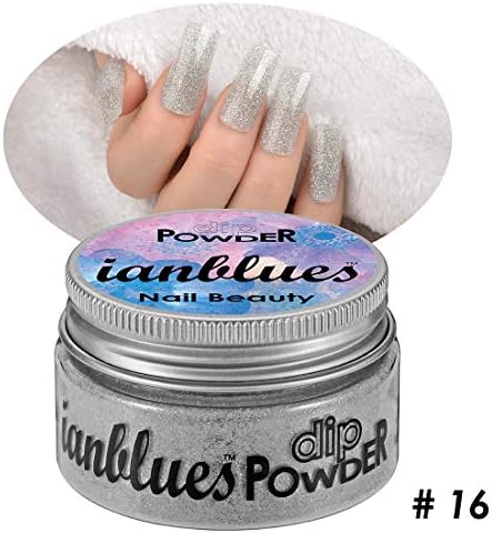 ianblues Dip Powder, White Crystal, Color No.16, for Nail Color, Nail Gel finish, 28 g, Pearl Shine Series (only Dip Powder)