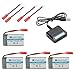 HOBBYTIGER 3.7V 800mAh Lipo Battery + 4 in 1 Batteries Charger for MJX X400 X400W X300C X800 X500 X200 Sky Viper S1700 S670 V950 Syma X56W HS200W RC Quadcopter Drone