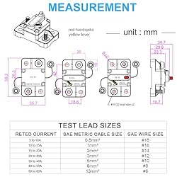 T Tocas Hi-amp Type III 50A Circuit Breaker with