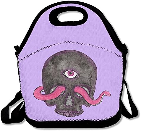 Skeleton Skull Sanke EyesLunch Box For Girls Lunch Bag Lunch Box Food Bag Pouple
