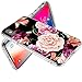 iPhone Xs MAX Case,IN4U Hard Back Flower Design Raised Edge Transparent Anti-Shock TPU Bumper Cover for iPhone Xs MAX 6.5 INCH Case (Peony Floral)