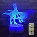 FlyonSea Dinosaur Light,Dinosaur Lamp,Dinosaur Night Light Kids 7 Colors Change Remote Control with Timer Optical Illusion Kids Lamp As a Gift Ideas for Boys or Kids (Velociraptor)