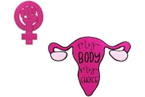 ROCKAPATCH Pro Choice Patches, Femisnist Girl Power Embroidered iron on Patches