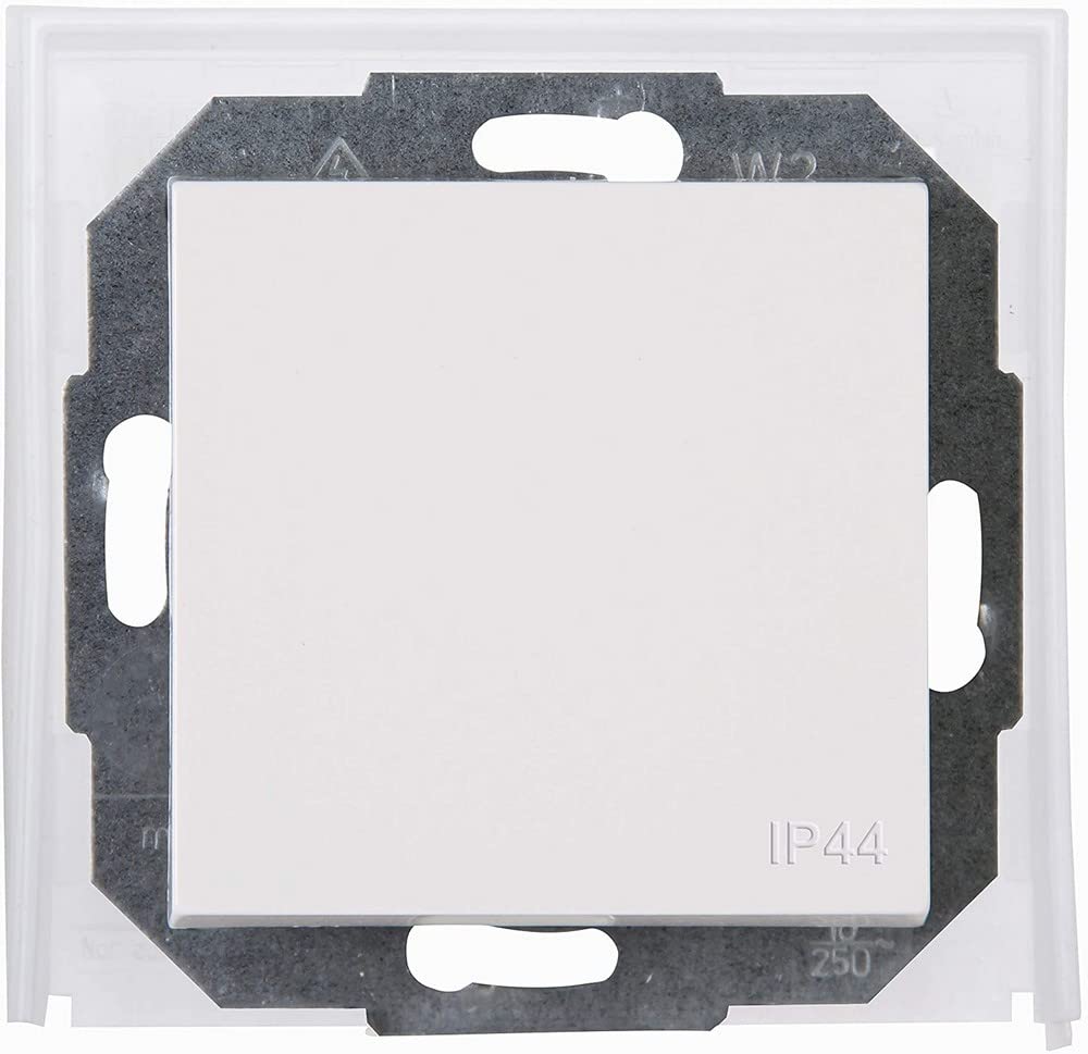 Kopp, pure white Athenis flush-mounted wet room off/toggle switch, 699629087