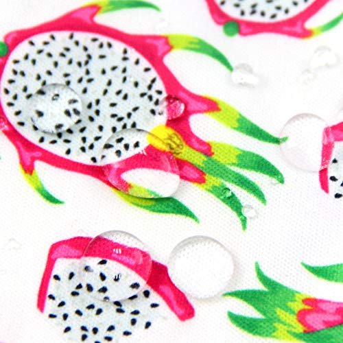 Langsprit Baby Bib with Sleeves-Waterproof Infant/Toddler Bib with Pocket(6-24 Months),Dragon Fruit
