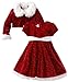 Bonnie Jean Girls Christmas Dress Velvet Sparkle Dress with Jacket