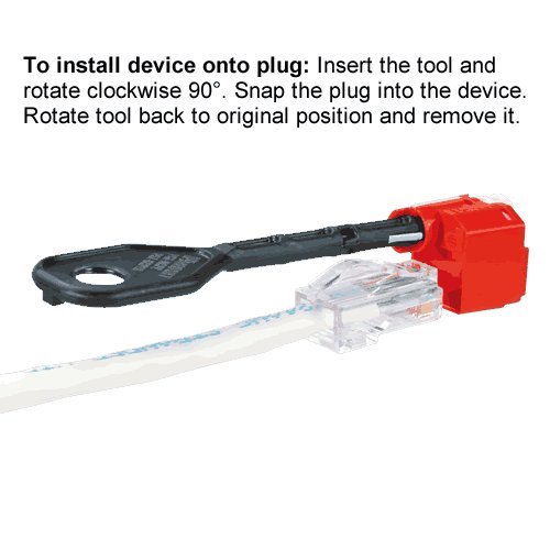 Recessed RJ45 Plug Lockin Devices and One Installation/Removal Tool